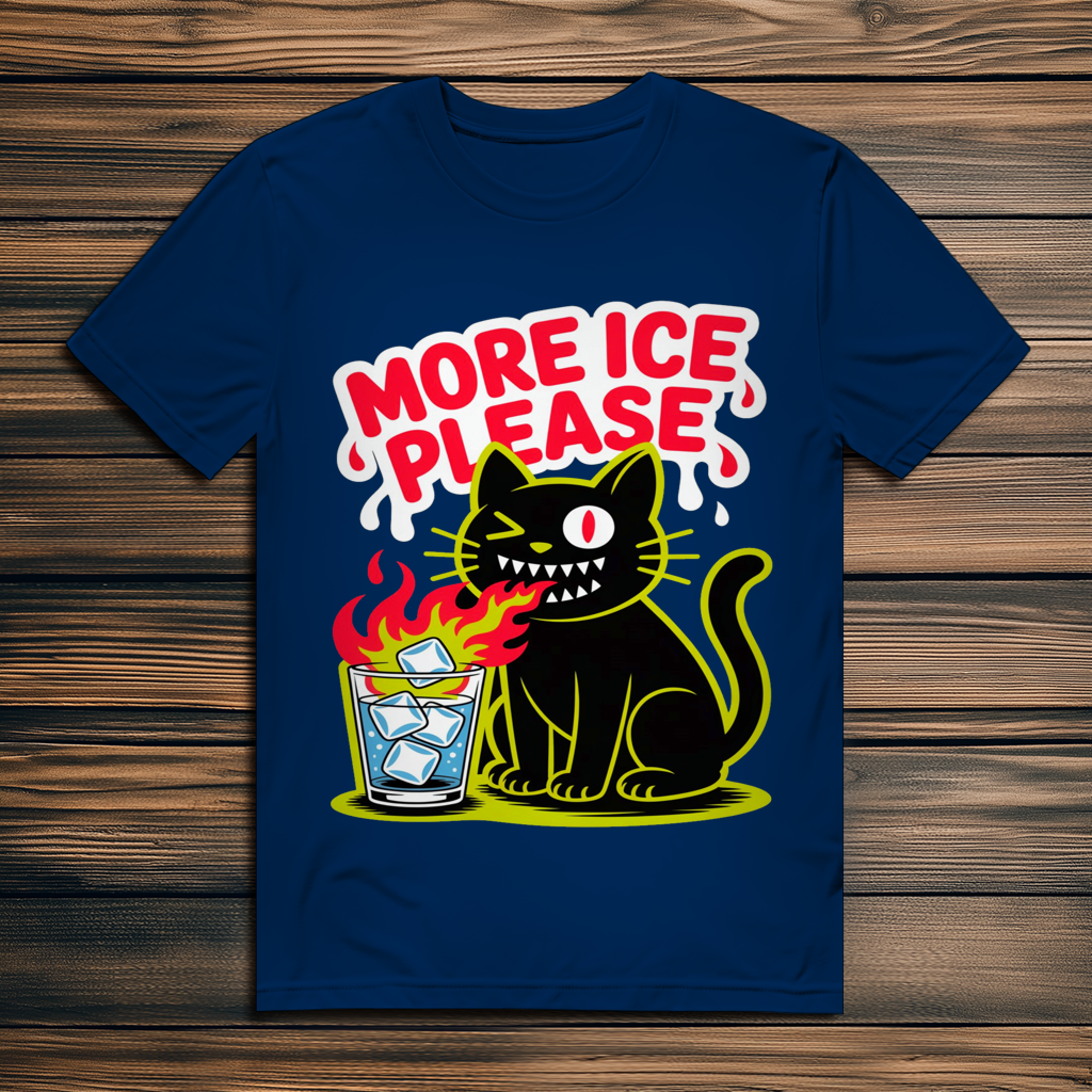 Herren Premium Bio T-Shirt More Ice please cat