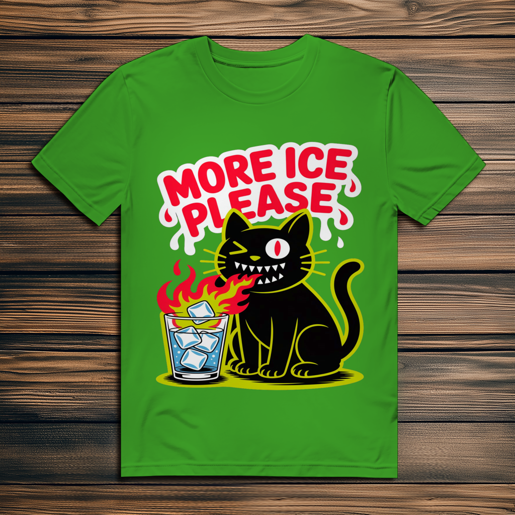 Herren Premium Bio T-Shirt More Ice please cat