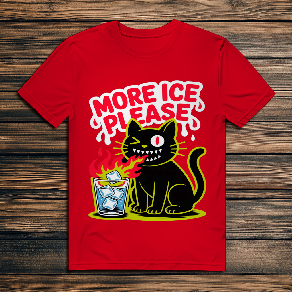 Herren Premium Bio T-Shirt More Ice please cat