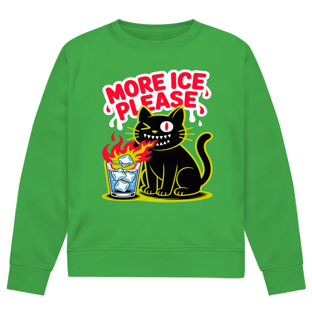 Herren Premium Bio Sweatshirt More Ice please cat