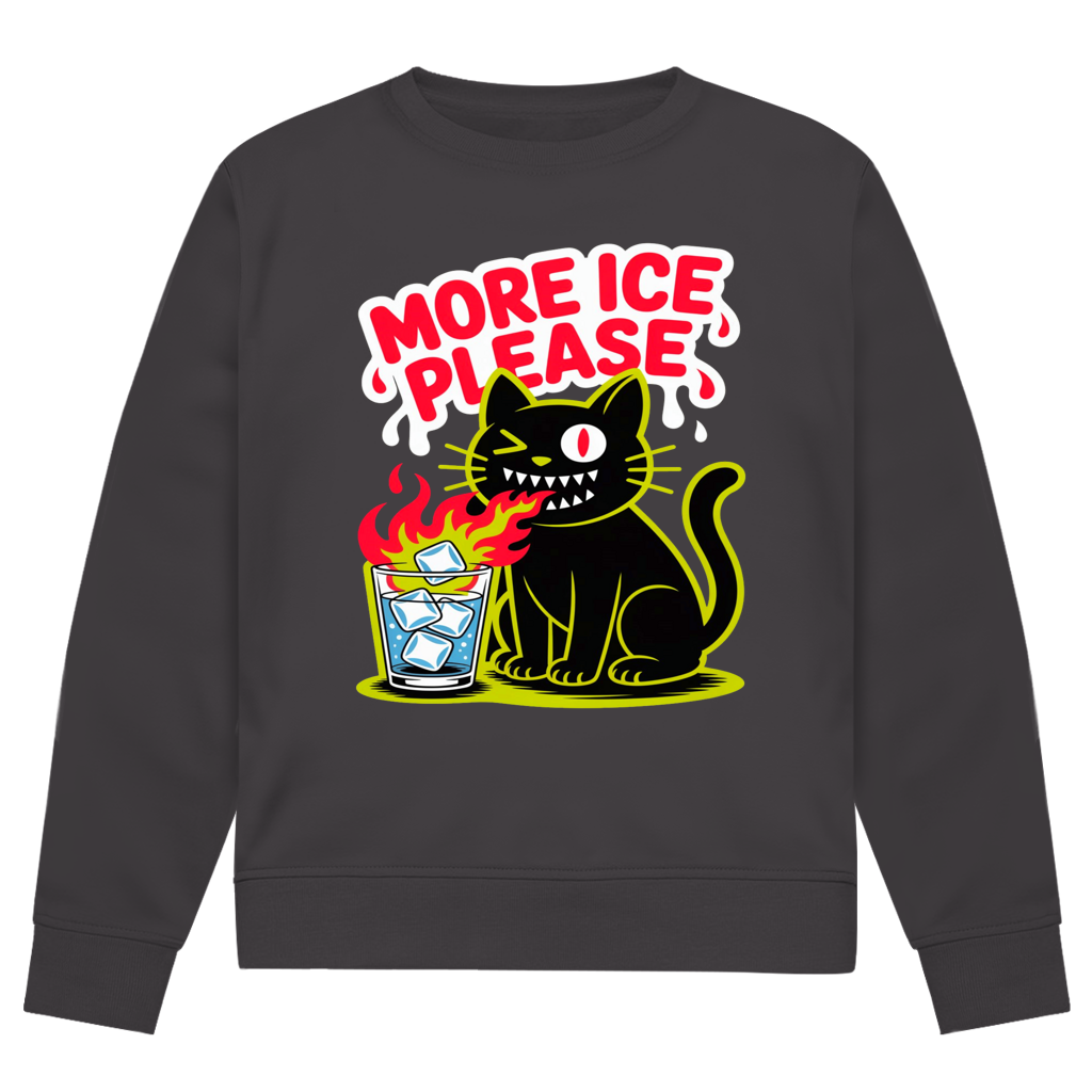 Herren Premium Bio Sweatshirt More Ice please cat