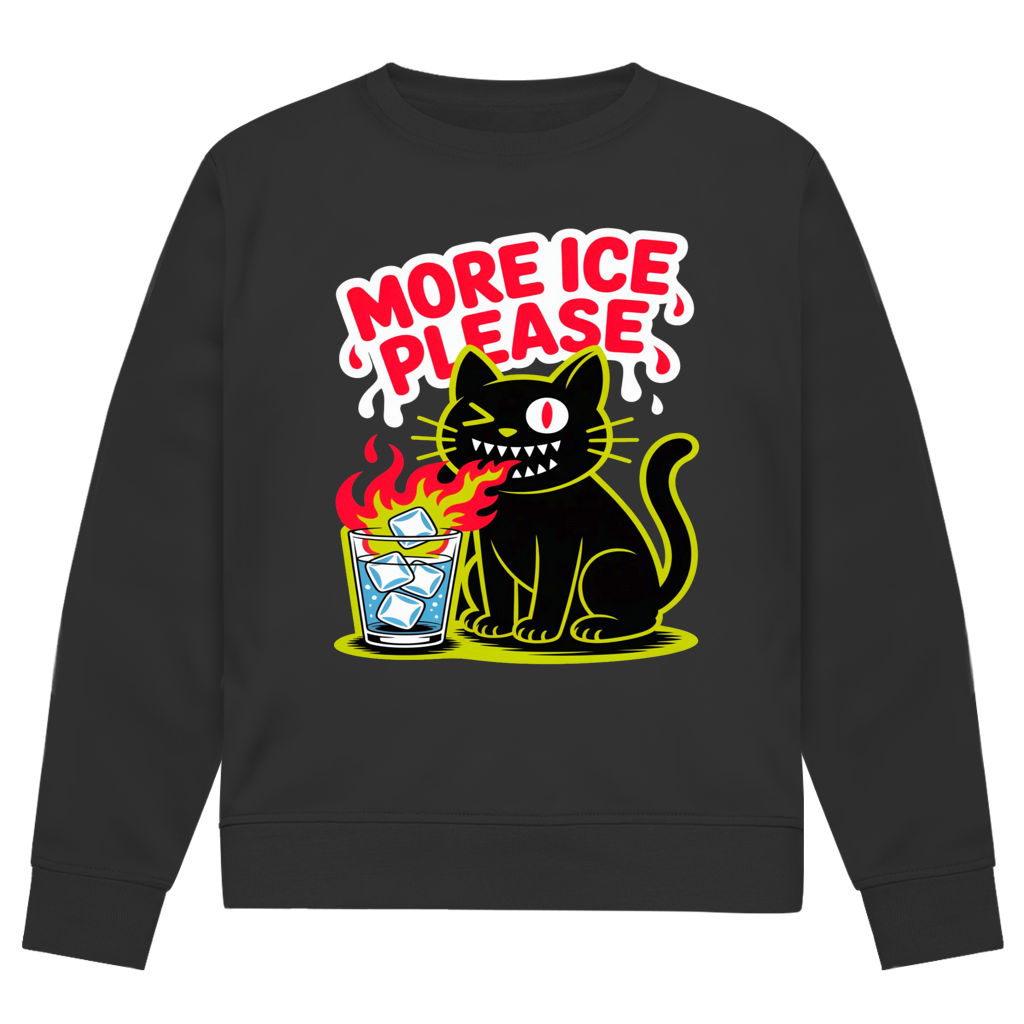 Herren Premium Bio Sweatshirt More Ice please cat