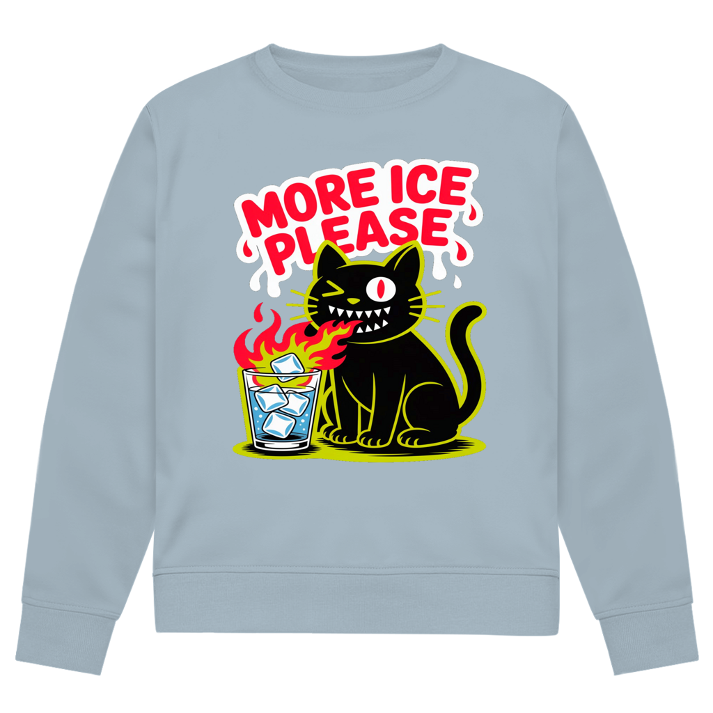 Herren Premium Bio Sweatshirt More Ice please cat