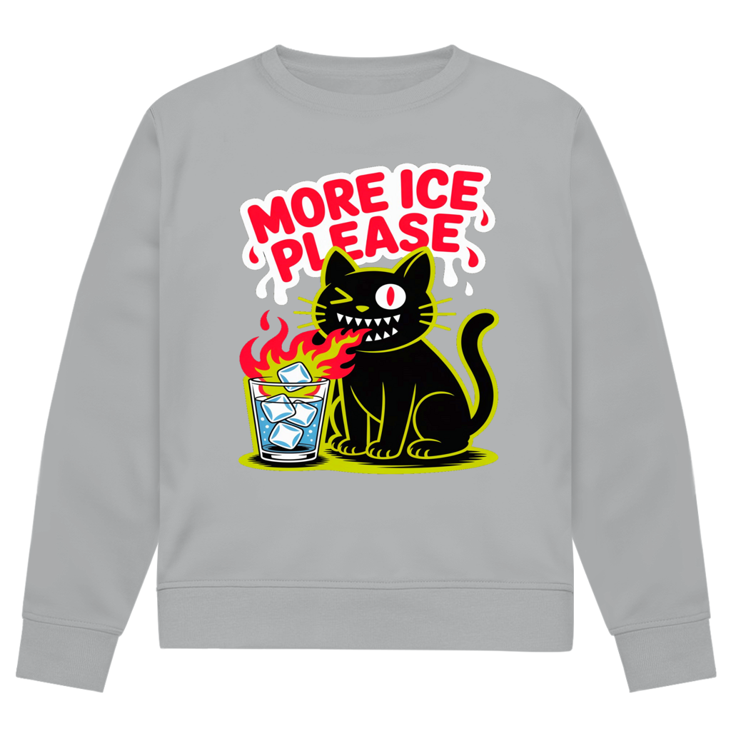 Herren Premium Bio Sweatshirt More Ice please cat