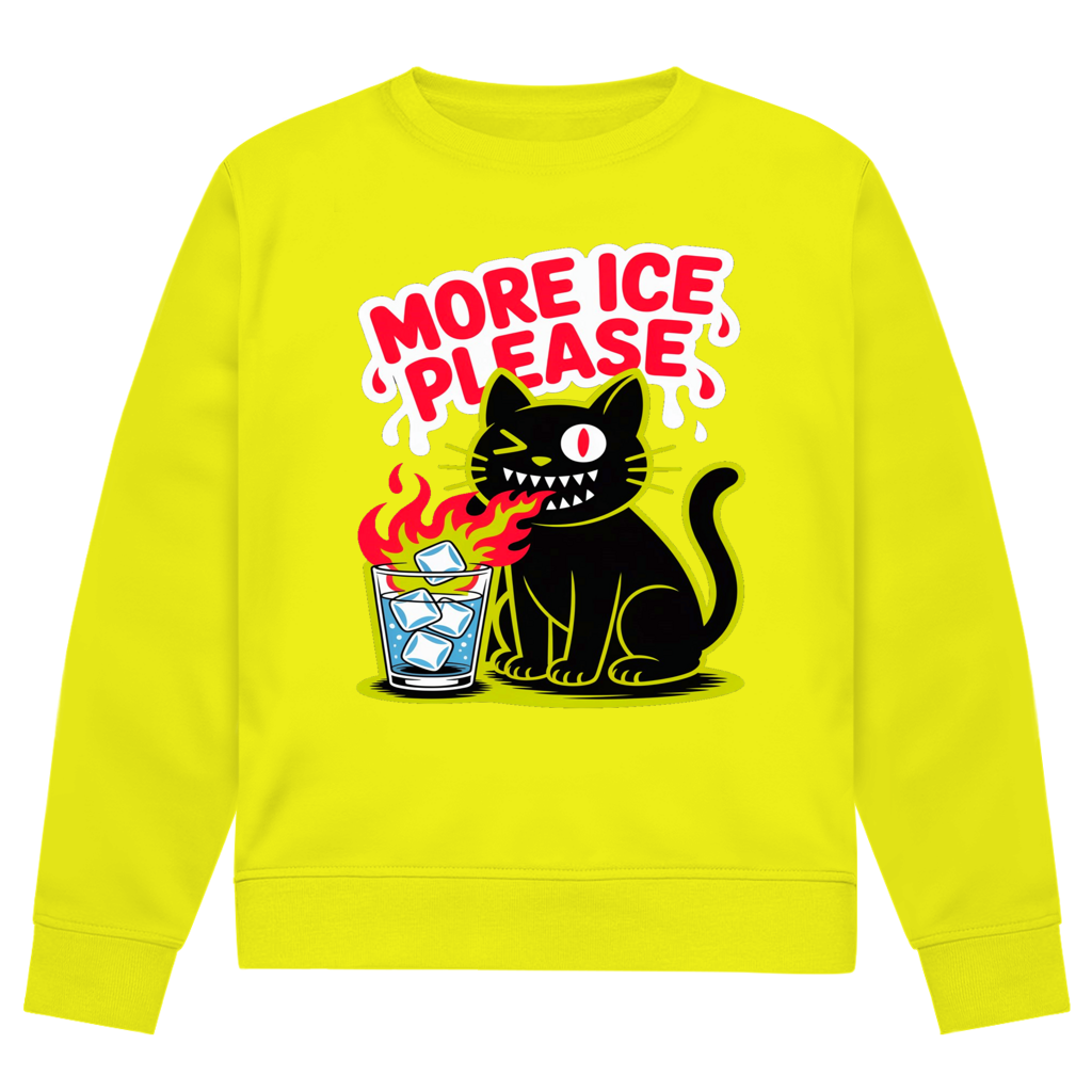 Herren Premium Bio Sweatshirt More Ice please cat