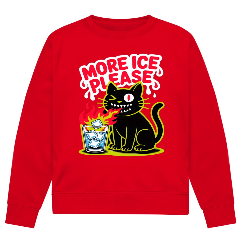 Herren Premium Bio Sweatshirt More Ice please cat