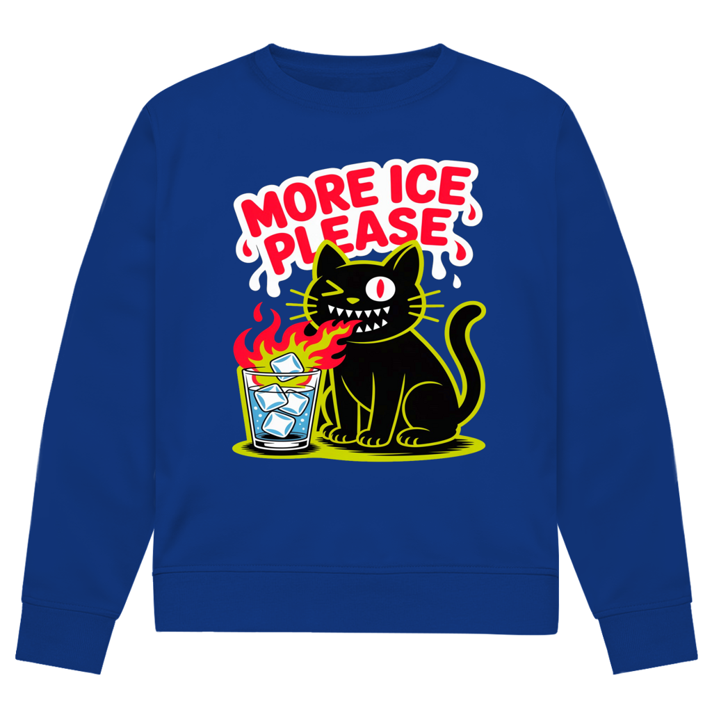 Herren Premium Bio Sweatshirt More Ice please cat