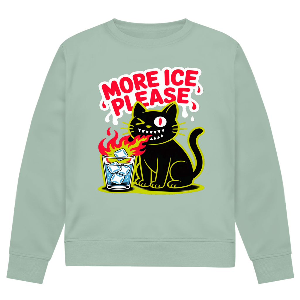 Herren Premium Bio Sweatshirt More Ice please cat