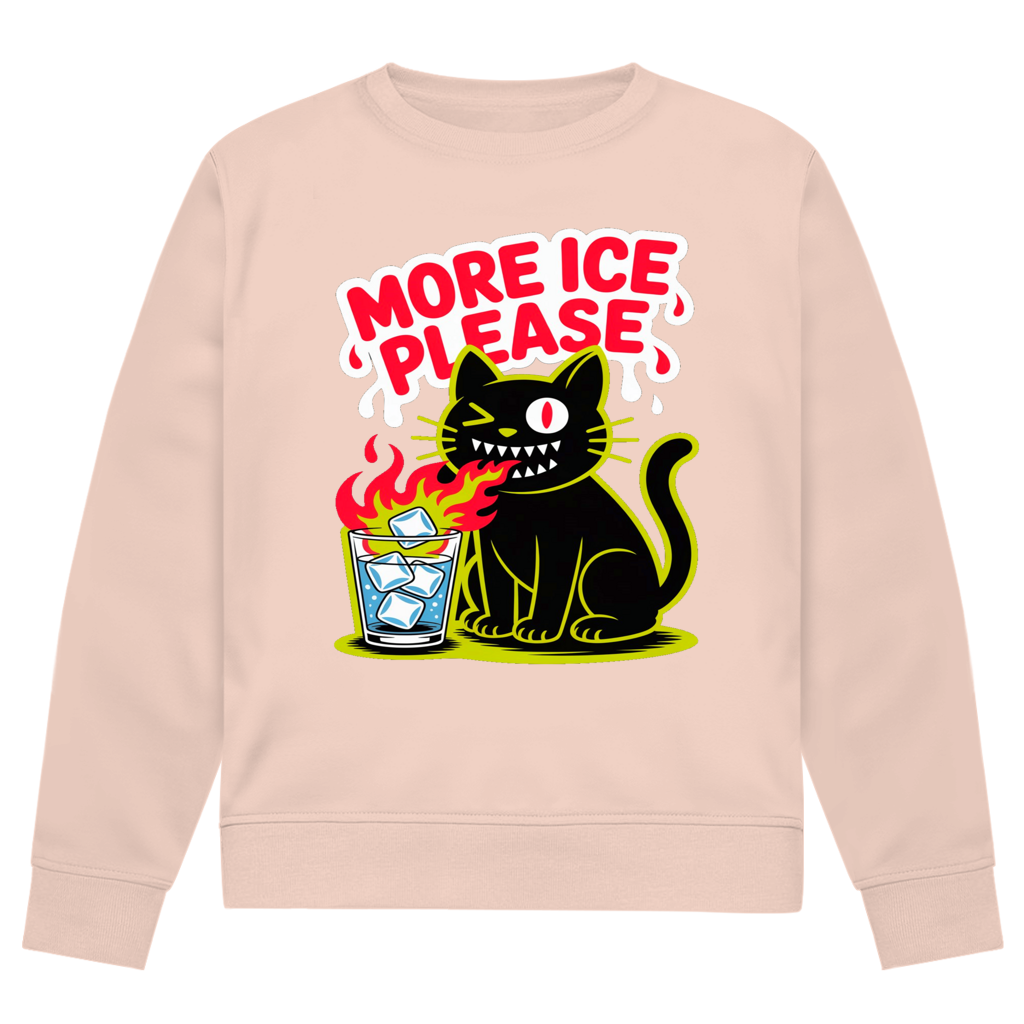 Herren Premium Bio Sweatshirt More Ice please cat