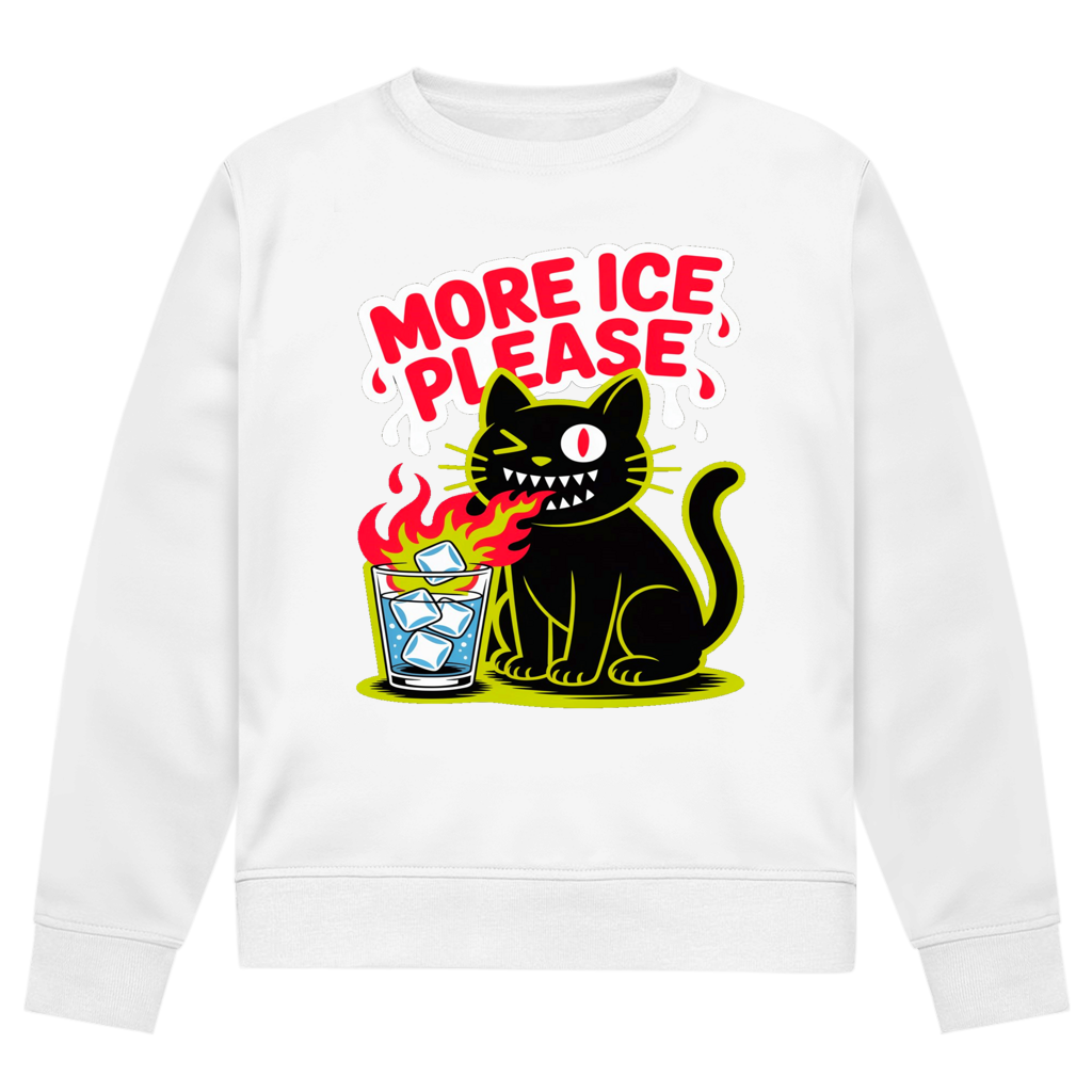 Herren Premium Bio Sweatshirt More Ice please cat
