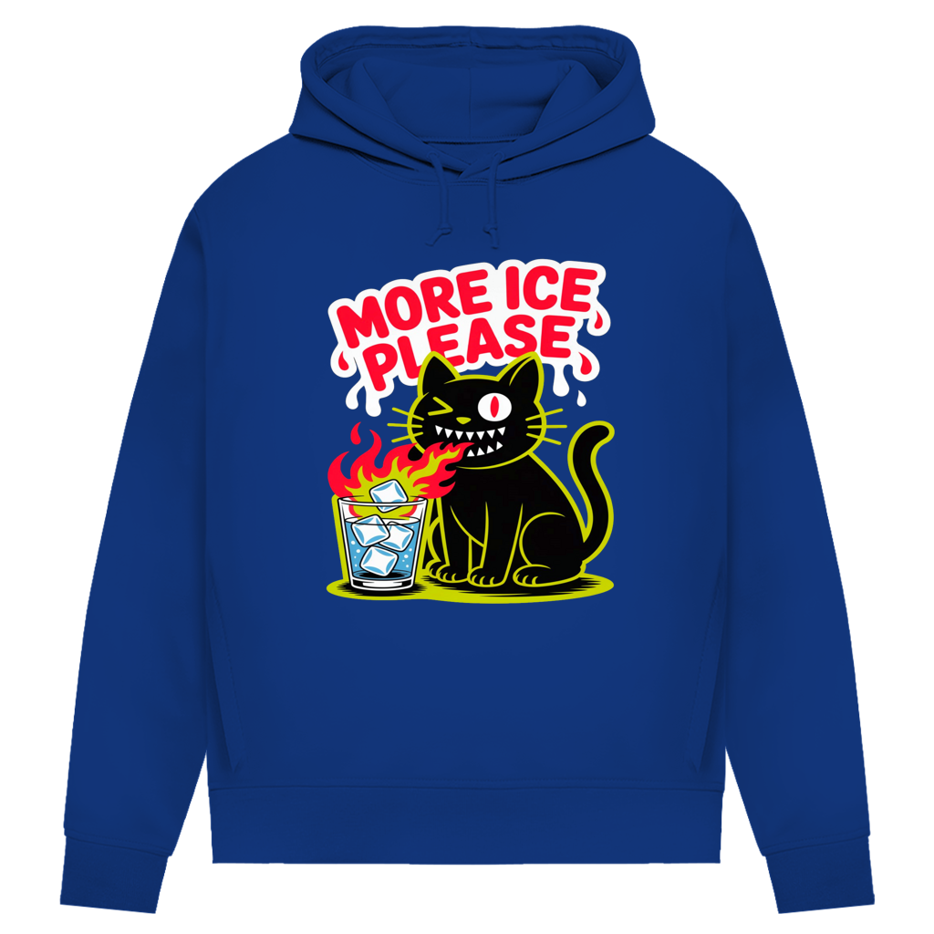 Damen Premium Bio Hoodie More Ice please cat