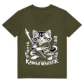Herren Premium Bio V-Neck T-Shirt Karate Cat