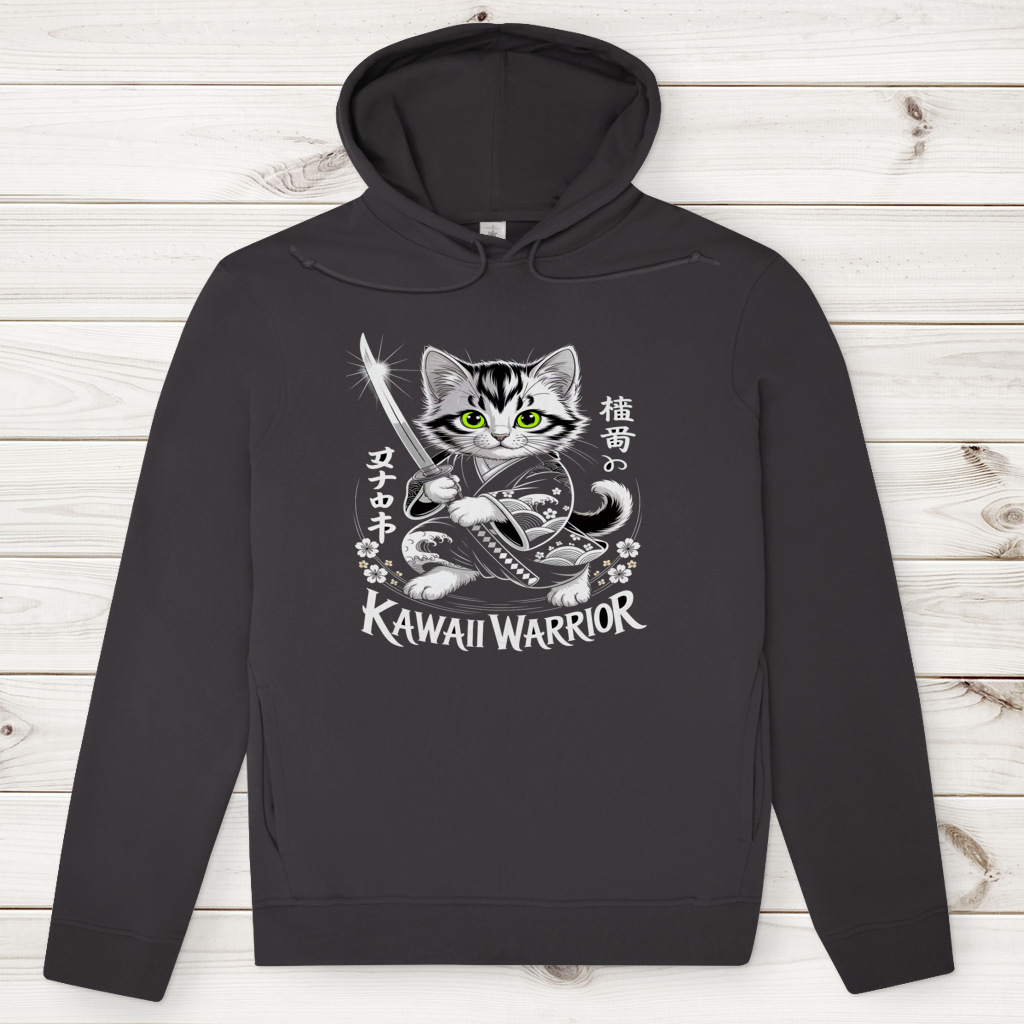 Herren Premium Bio Hoodie Karate Cat