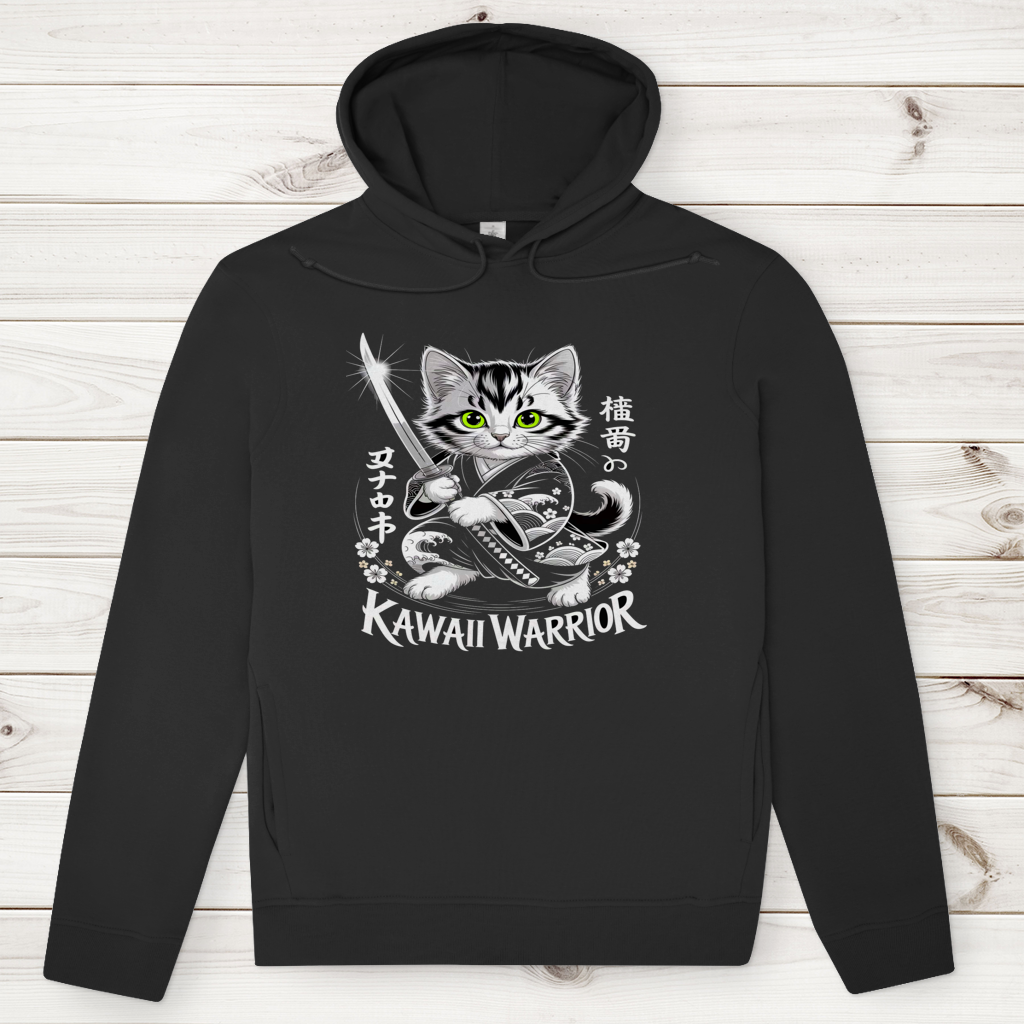 Herren Premium Bio Hoodie Karate Cat