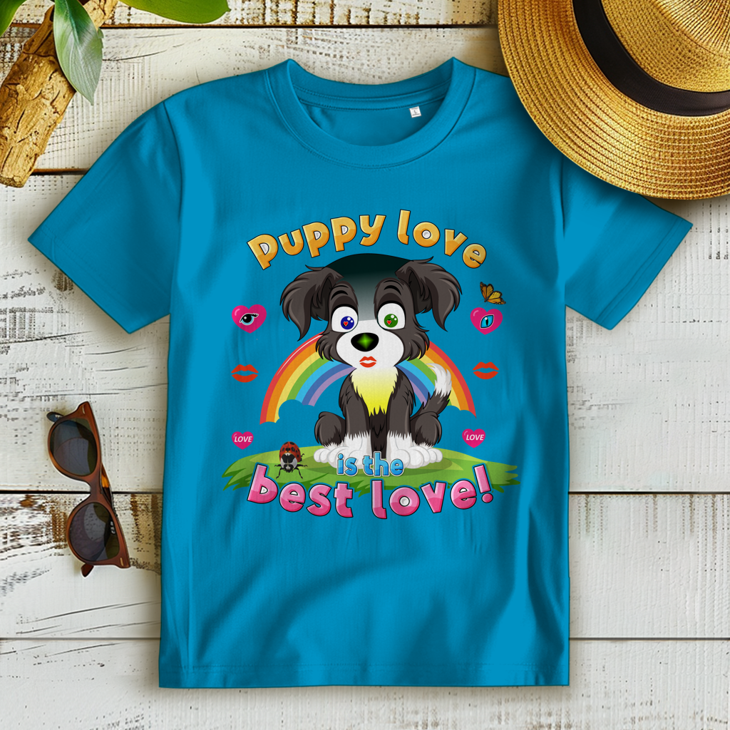 Damen Premium Bio T-Shirt Puppy love Dog