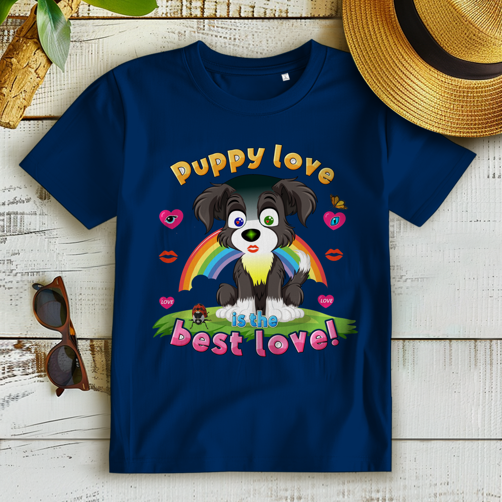 Damen Premium Bio T-Shirt Puppy love Dog