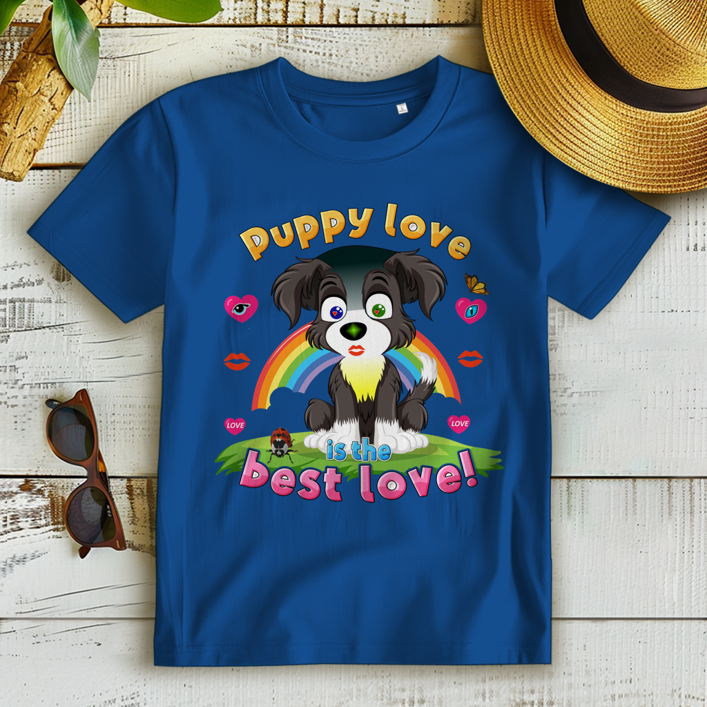 Damen Premium Bio T-Shirt Puppy love Dog