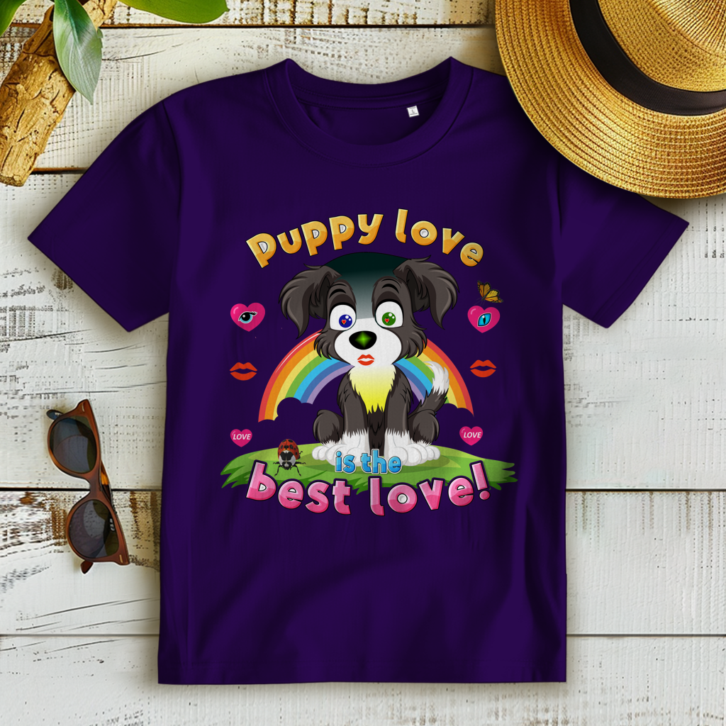 Damen Premium Bio T-Shirt Puppy love Dog