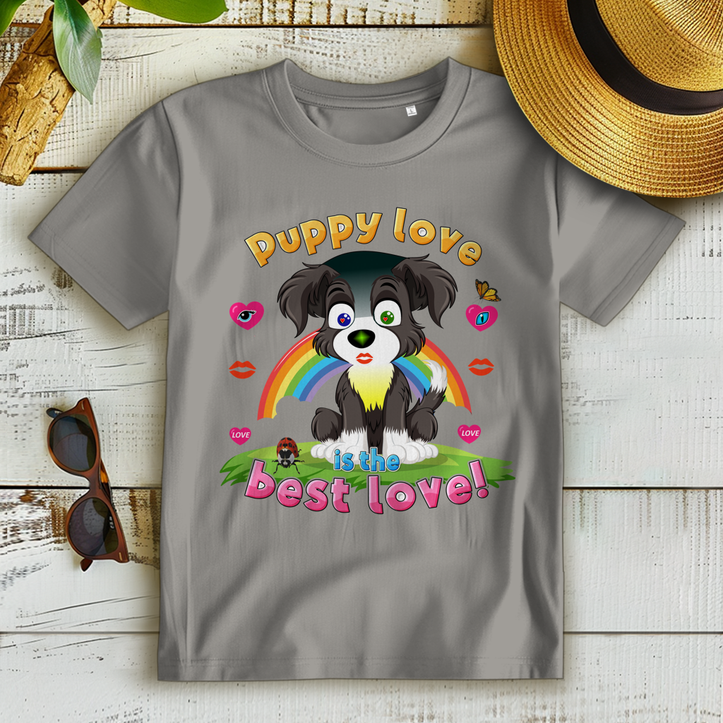 Damen Premium Bio T-Shirt Puppy love Dog