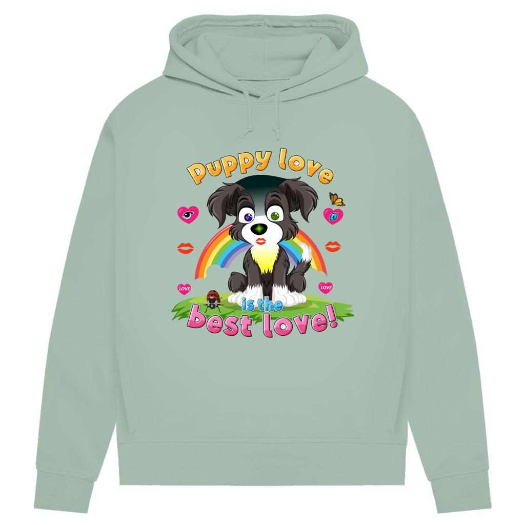 Damen Premium Bio Hoodie Puppy love Dog