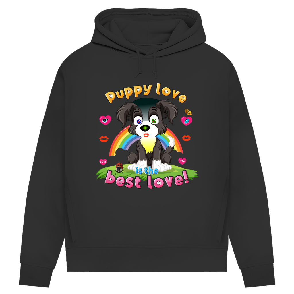 Damen Premium Bio Hoodie Puppy love Dog