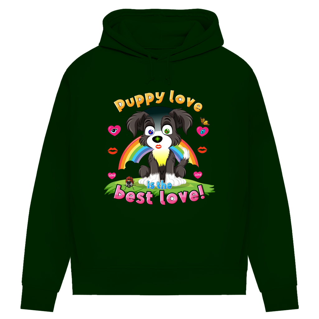 Damen Premium Bio Hoodie Puppy love Dog