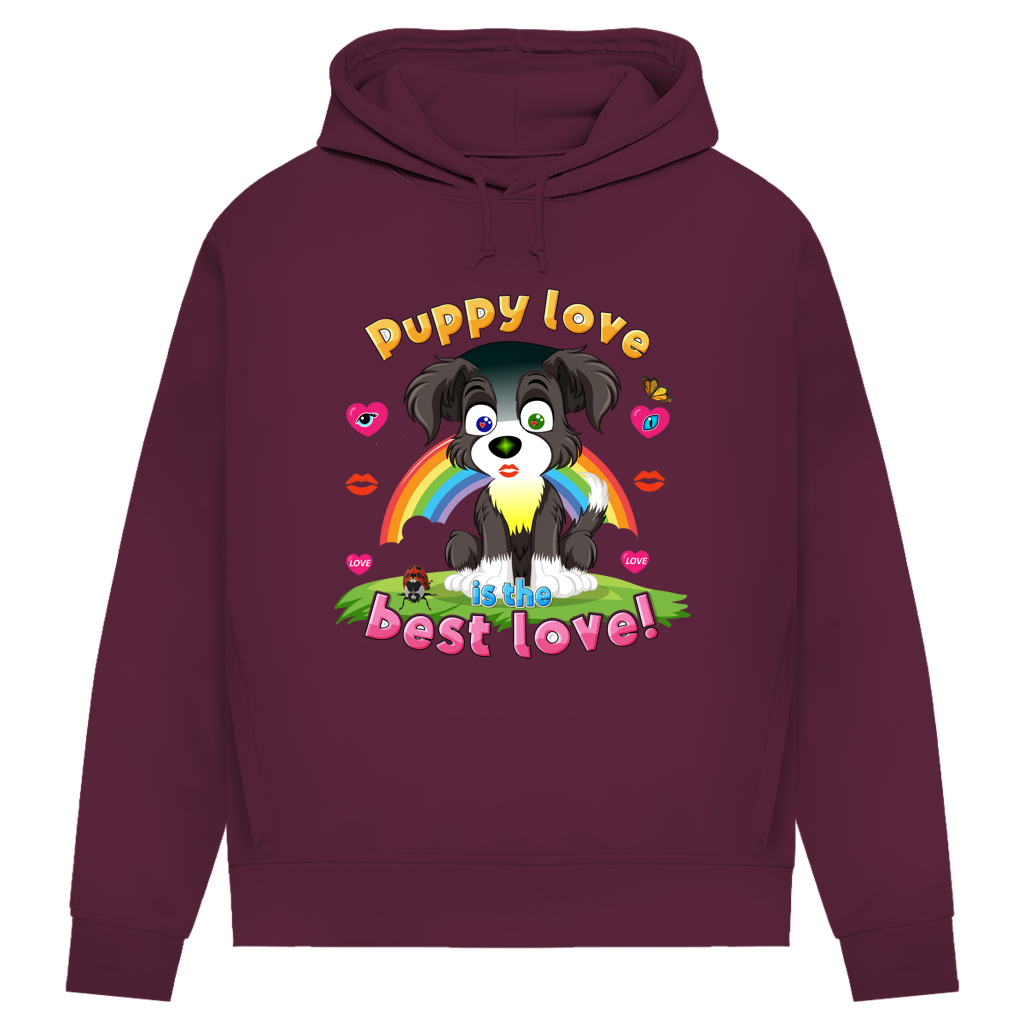 Damen Premium Bio Hoodie Puppy love Dog