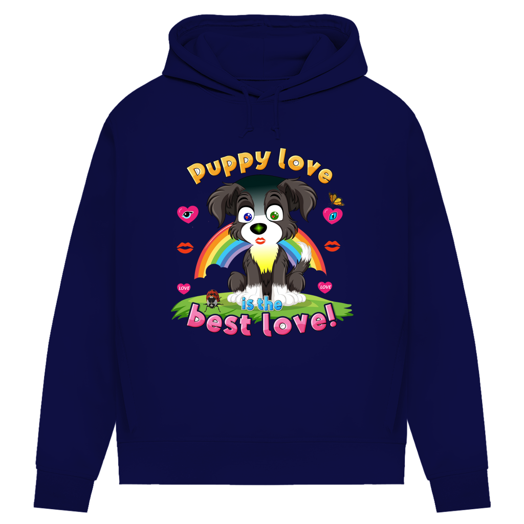 Damen Premium Bio Hoodie Puppy love Dog
