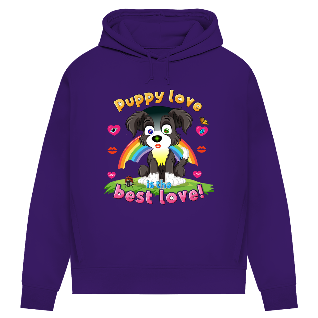Damen Premium Bio Hoodie Puppy love Dog