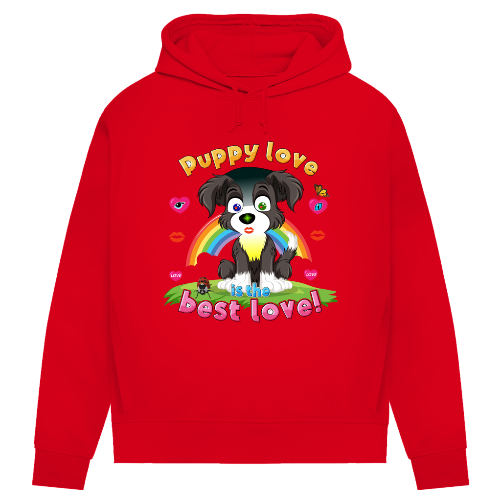 Damen Premium Bio Hoodie Puppy love Dog