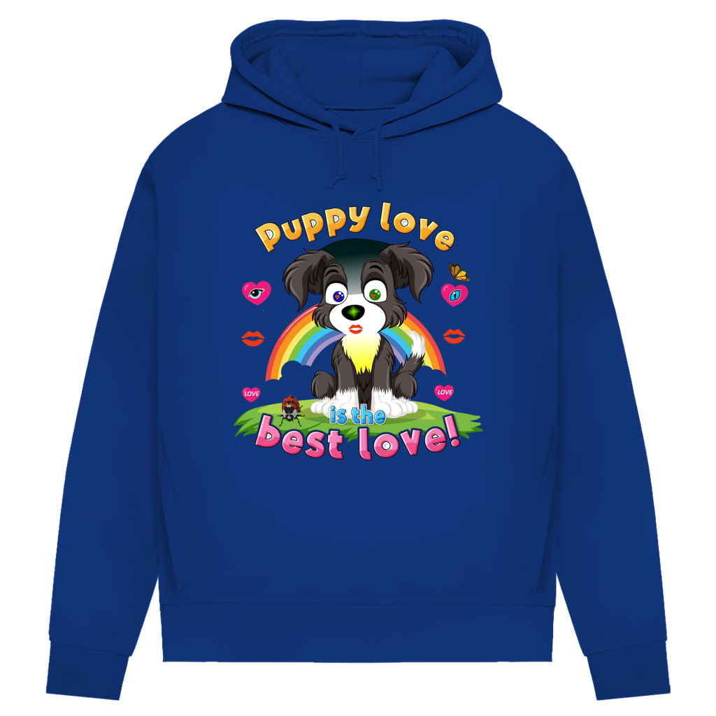 Damen Premium Bio Hoodie Puppy love Dog