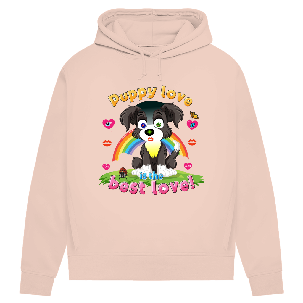 Damen Premium Bio Hoodie Puppy love Dog