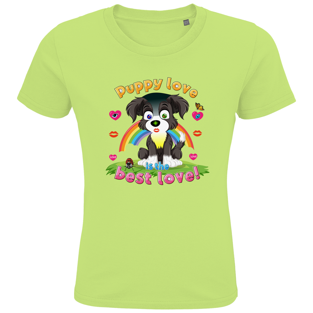 Kids Premium Bio T-Shirt Puppy love Dog