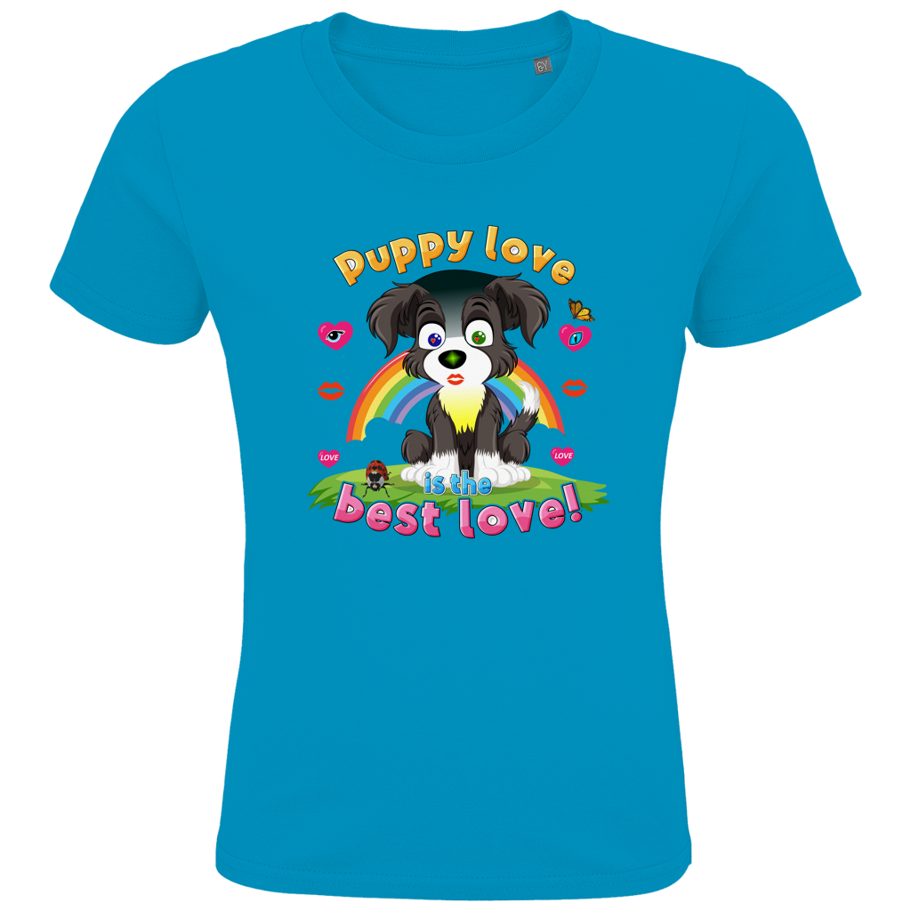 Kids Premium Bio T-Shirt Puppy love Dog
