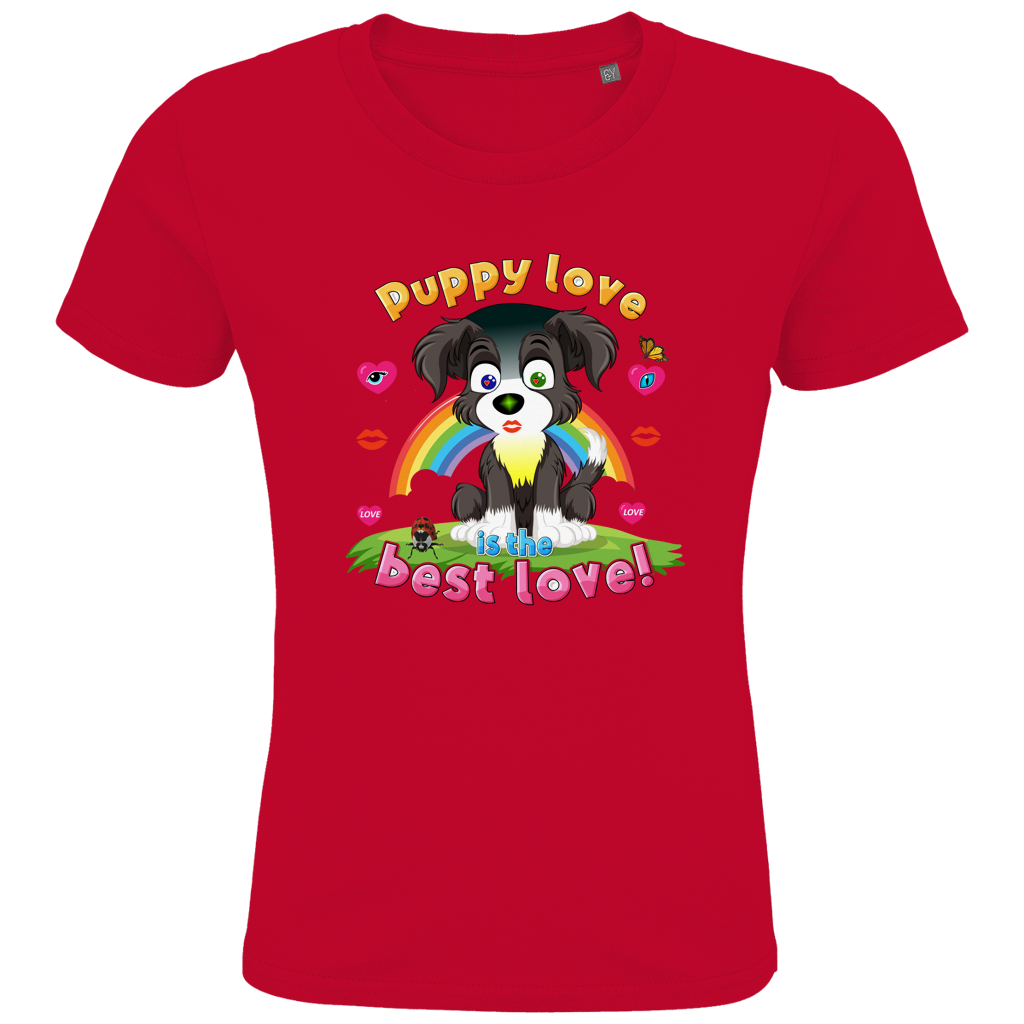Kids Premium Bio T-Shirt Puppy love Dog