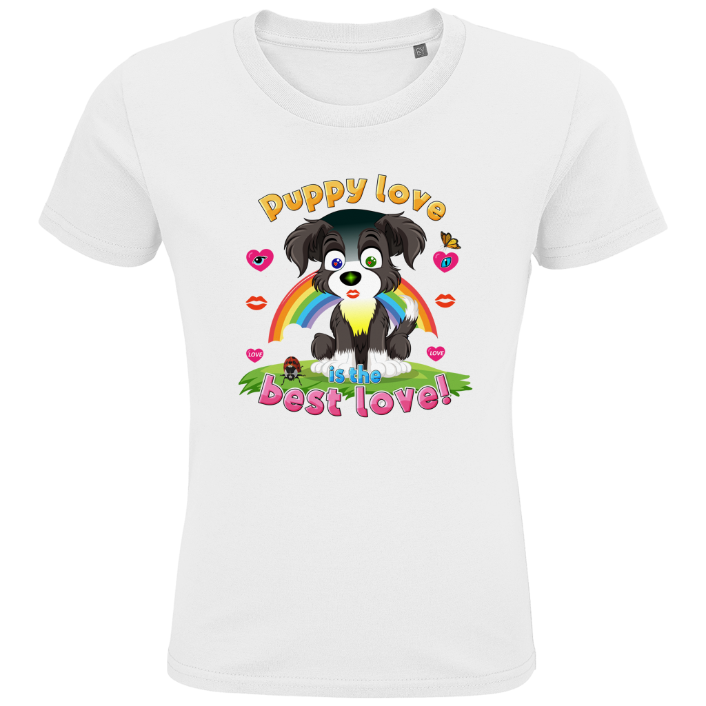 Kids Premium Bio T-Shirt Puppy love Dog