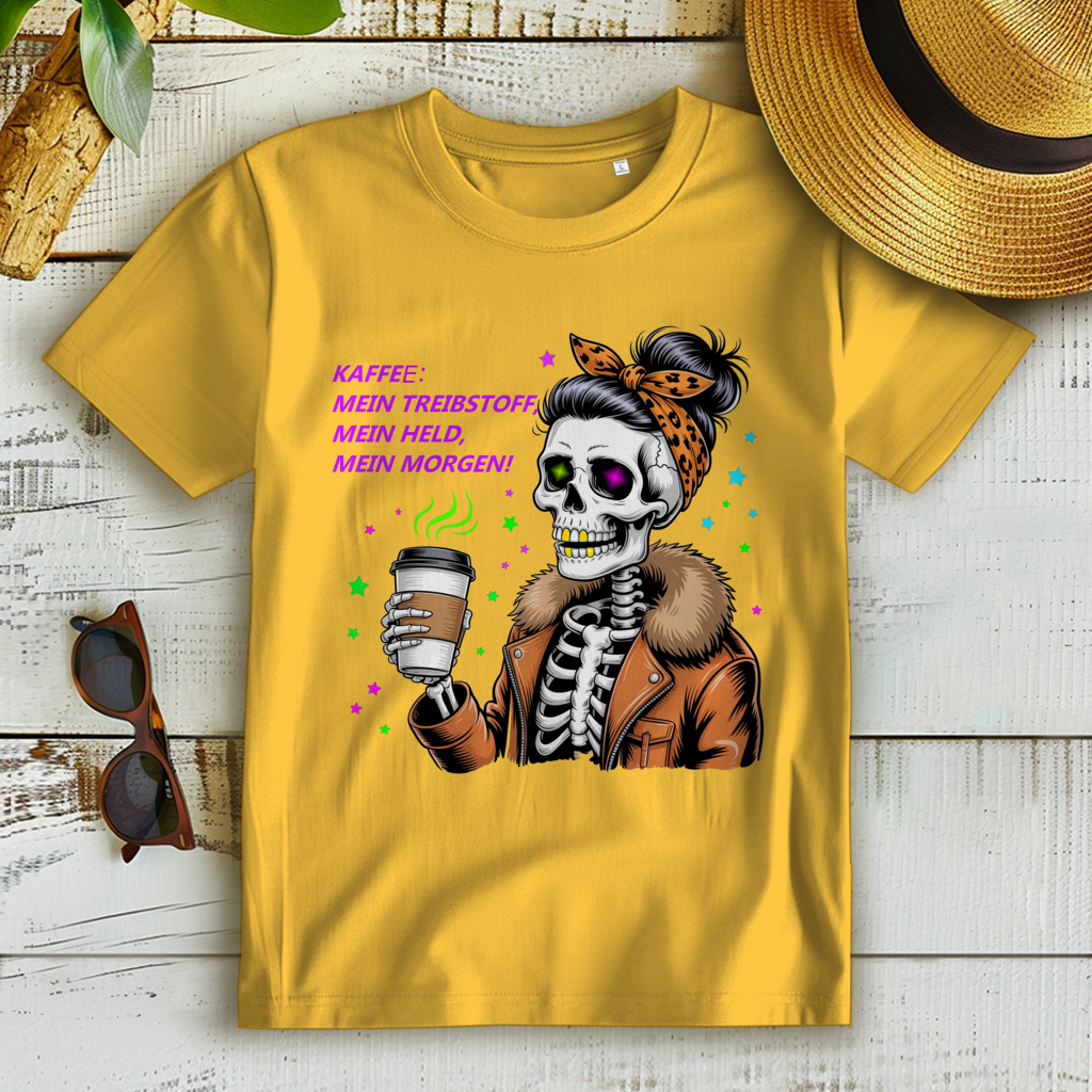 Damen Premium Bio T-Shirt Coffee time