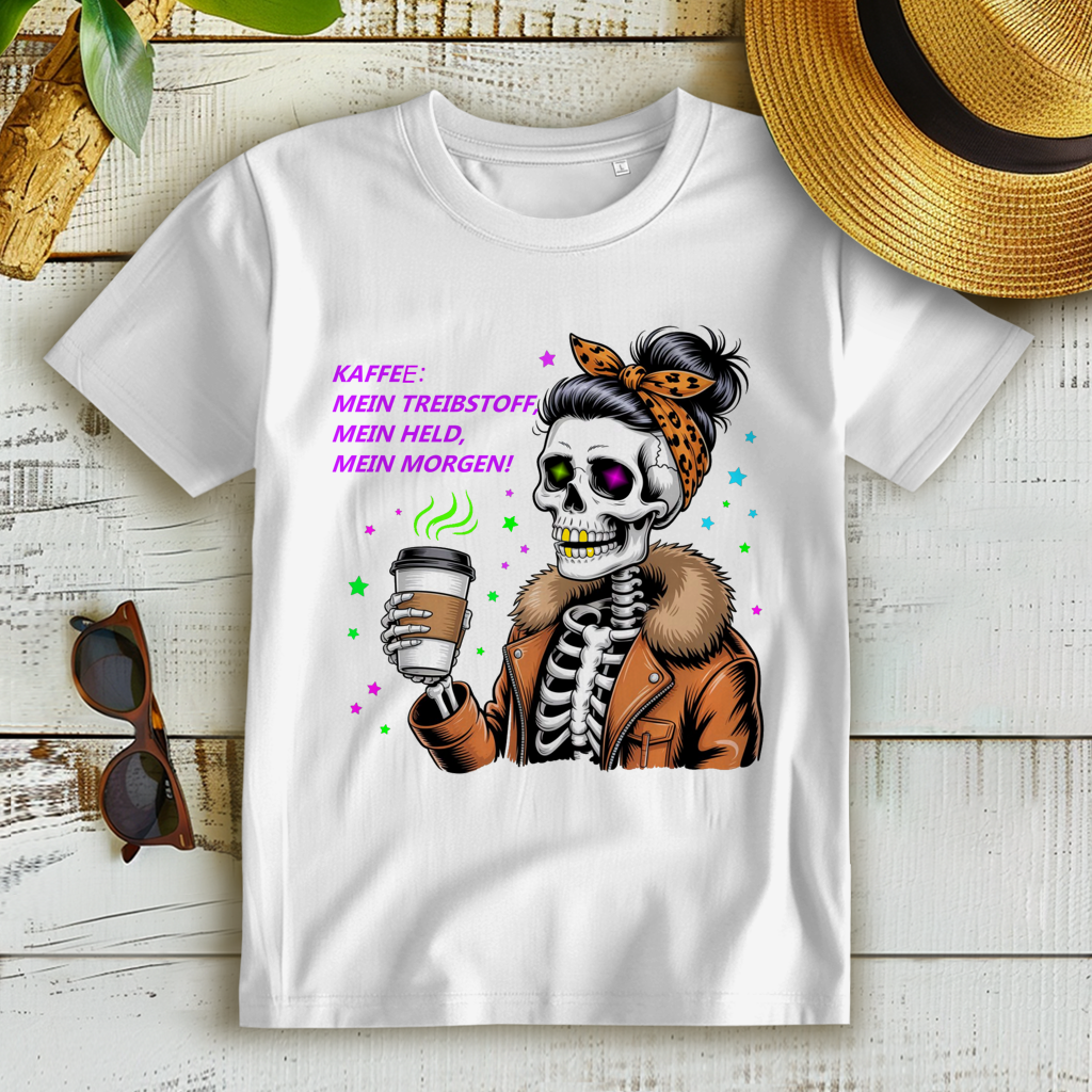 Damen Premium Bio T-Shirt Coffee time