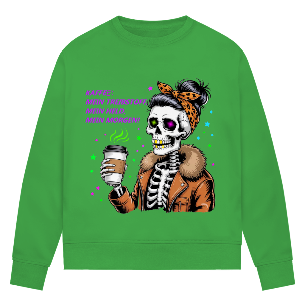 Damen Premium Bio Sweatshirt Coffee time