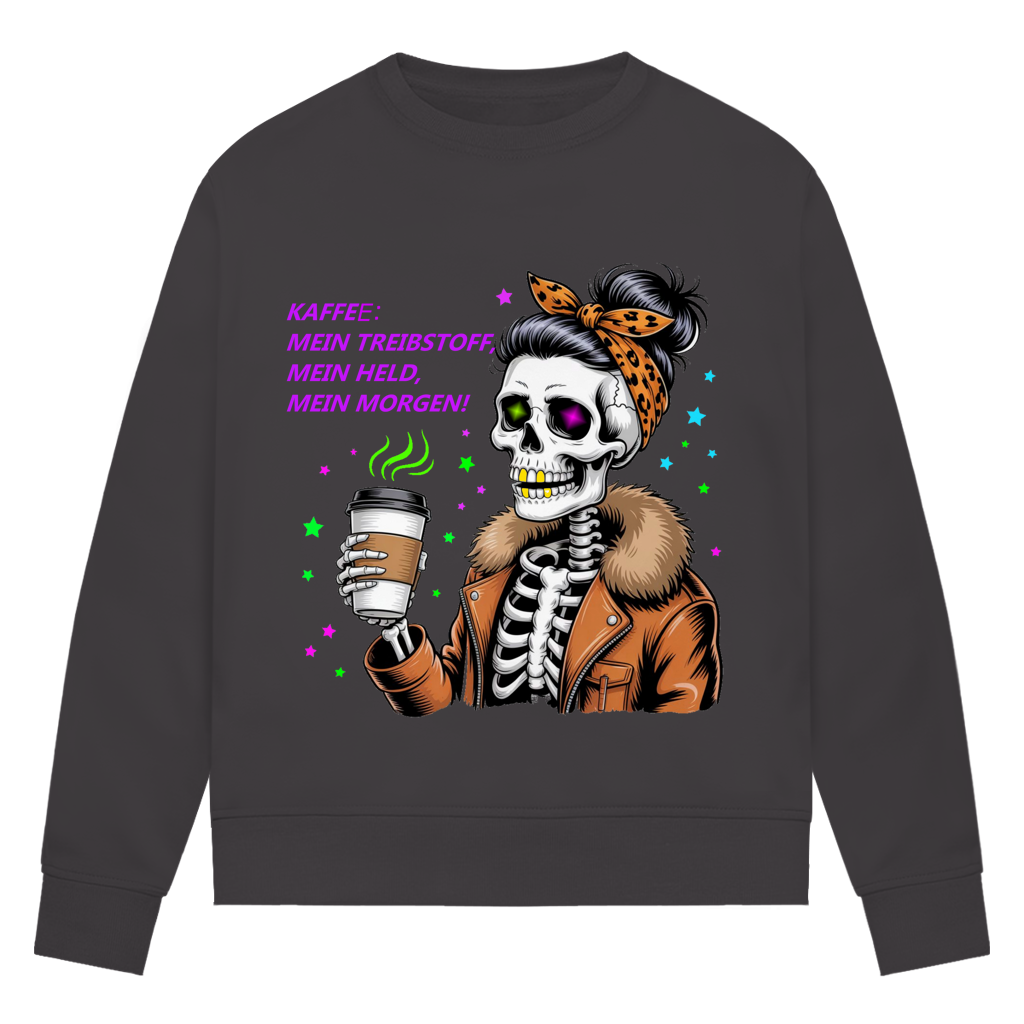 Damen Premium Bio Sweatshirt Coffee time