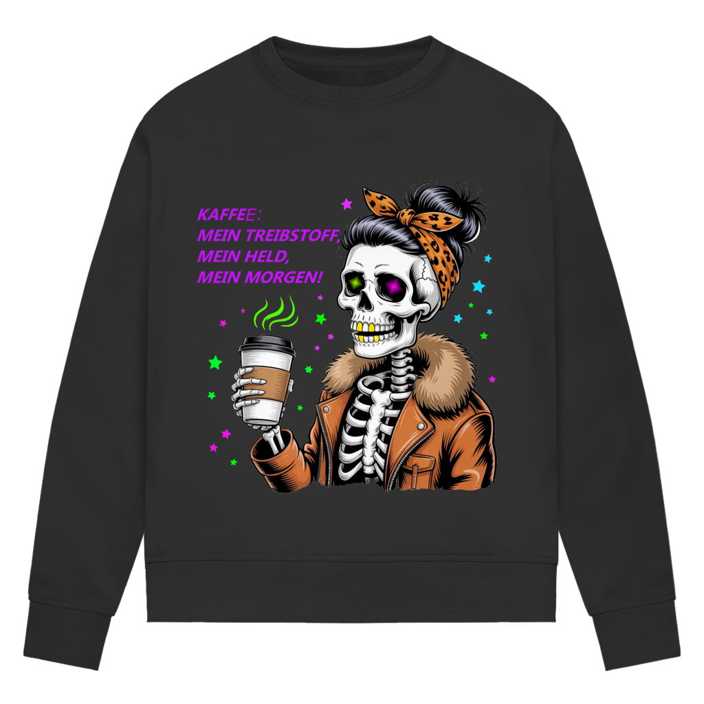 Damen Premium Bio Sweatshirt Coffee time