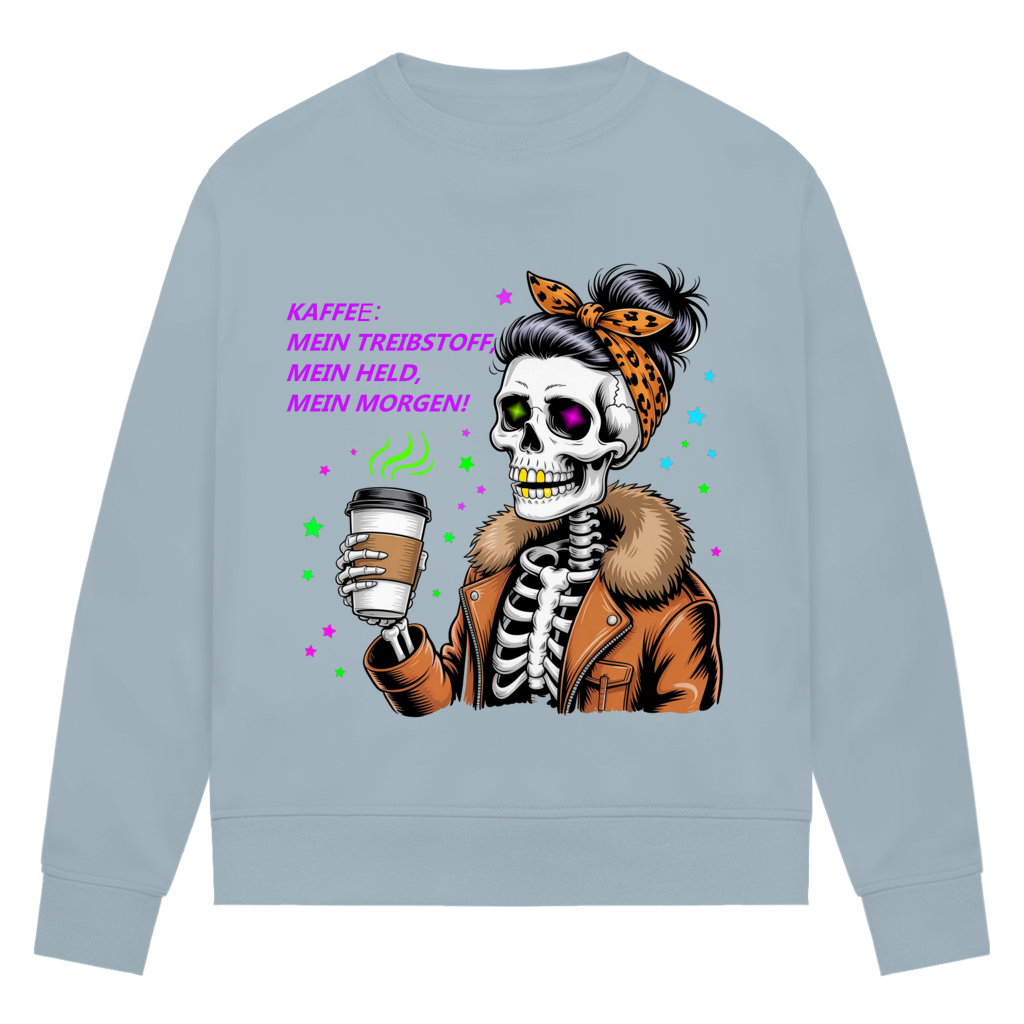 Damen Premium Bio Sweatshirt Coffee time