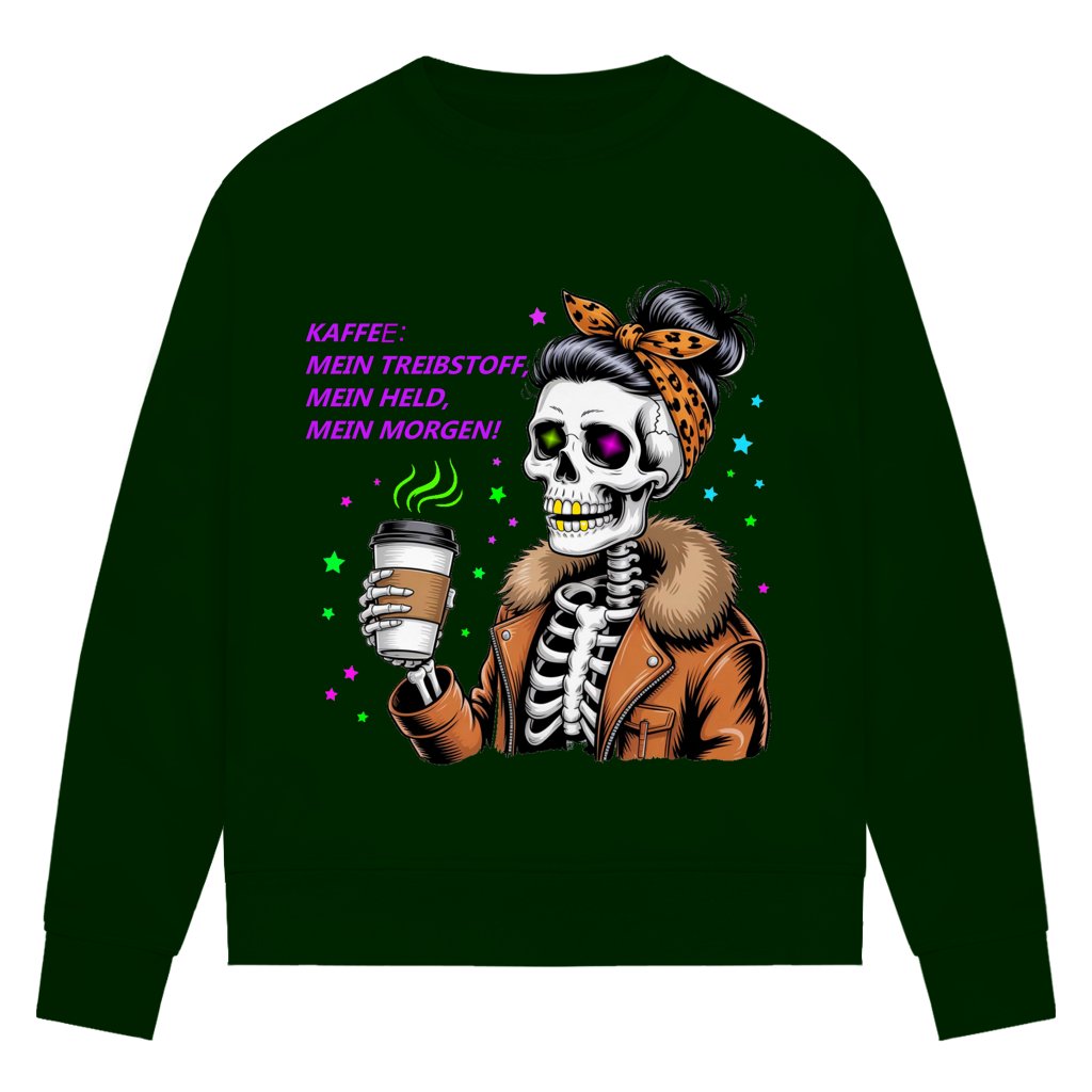 Damen Premium Bio Sweatshirt Coffee time