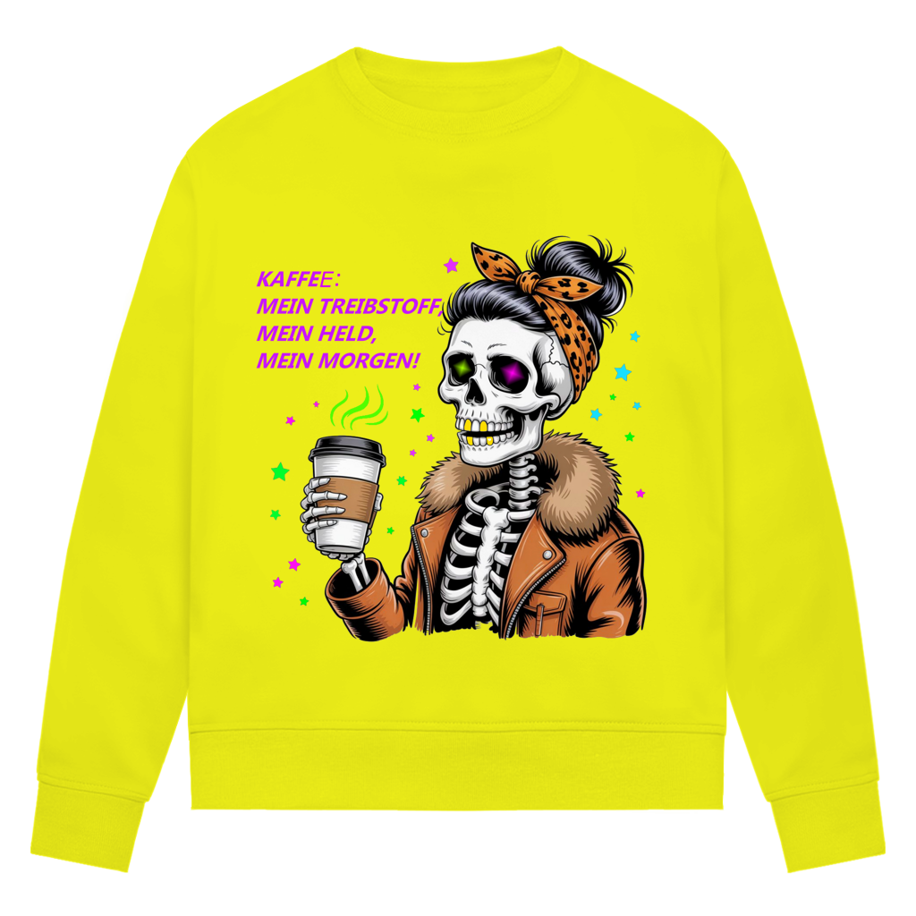Damen Premium Bio Sweatshirt Coffee time