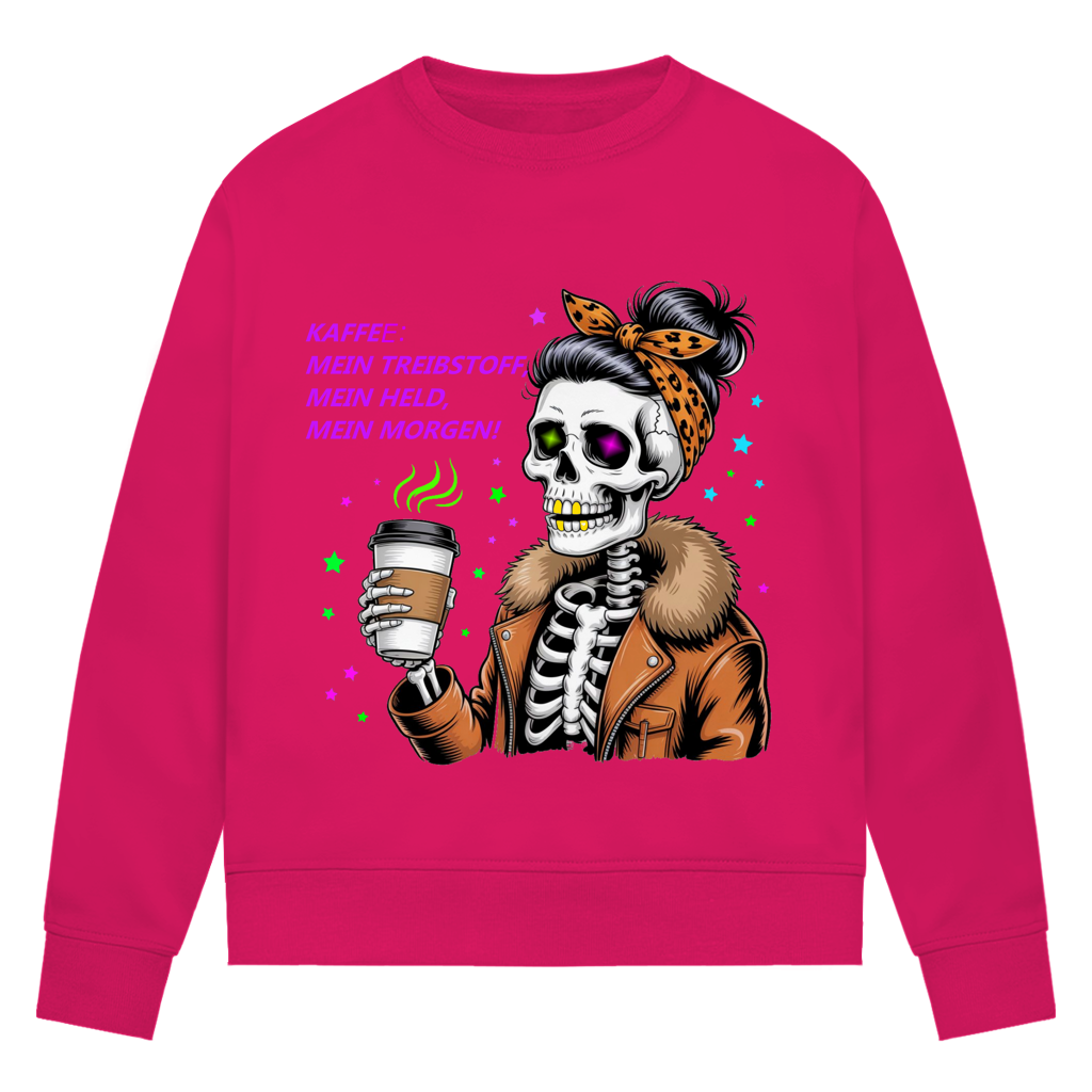 Damen Premium Bio Sweatshirt Coffee time