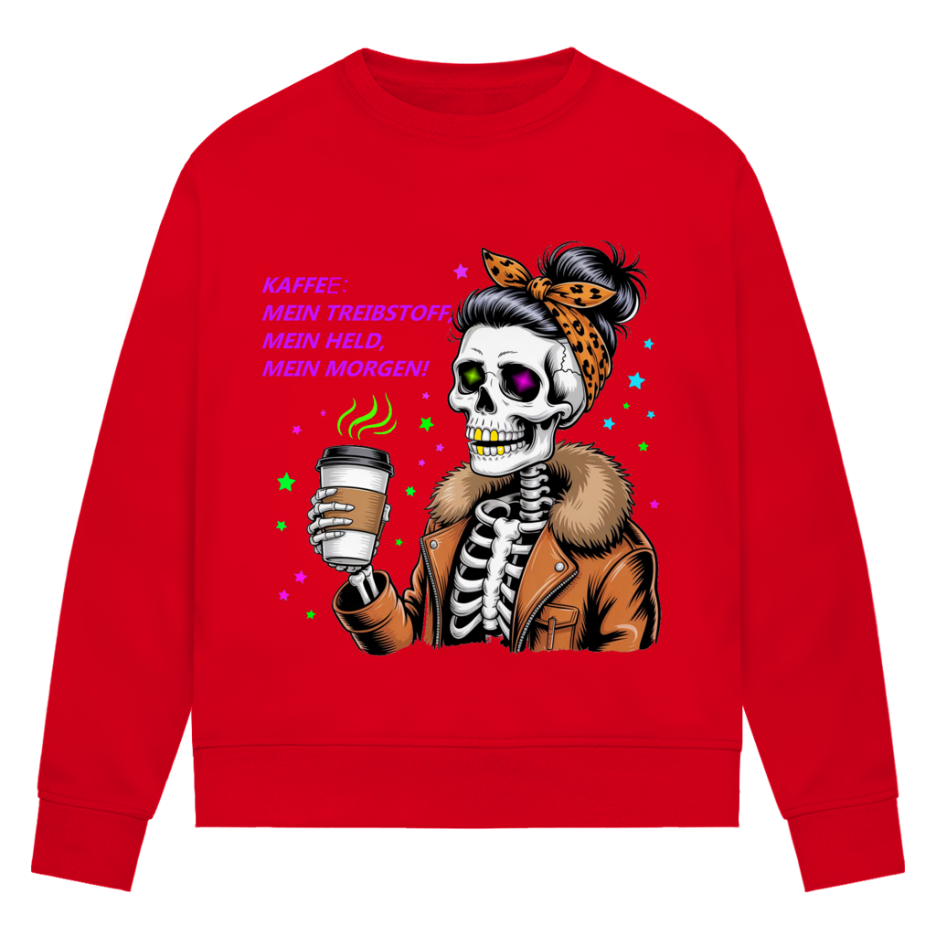 Damen Premium Bio Sweatshirt Coffee time