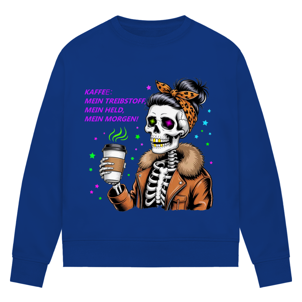 Damen Premium Bio Sweatshirt Coffee time