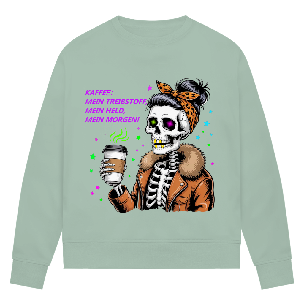 Damen Premium Bio Sweatshirt Coffee time