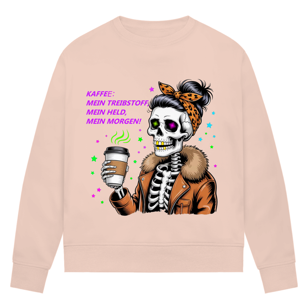 Damen Premium Bio Sweatshirt Coffee time