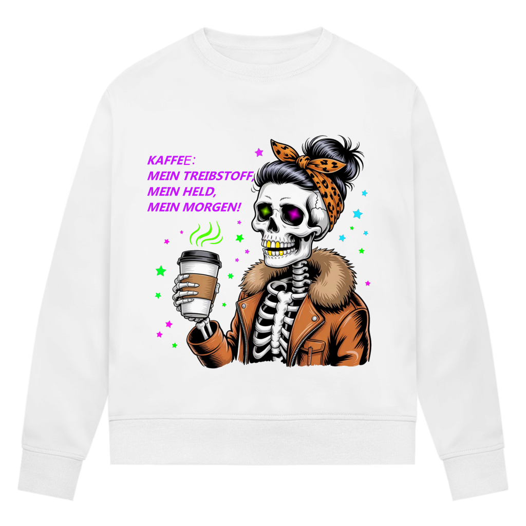 Damen Premium Bio Sweatshirt Coffee time
